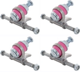 QUAD SKATE Trucks 4 Pack silver wavy check white