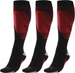 UNLIMITED R+L 3er Pack Socken black/red