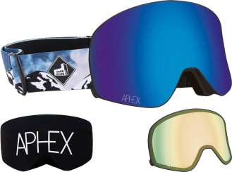 VIRGO THE ONE EDITION Magnet Schneebrille mountain strap/revo blue + Zusatzglas yellow