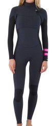 WOMEN PLUS 4/3 CHEST ZIP Full Suit black/graphite
