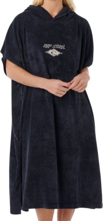 CLASSIC SURF HOODED Poncho 2026 black/off white 