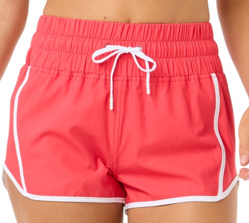 HIGH WAIST RETRO VOLLEY 3 Boardshort 2025 hibiscus red 