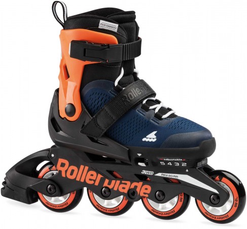 MICROBLADE TEST Inline Skate 2024 X midnight blue/warm orange 
