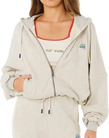 SURF SIDE SPLICED Zip Hoodie 2026 grey marle 
