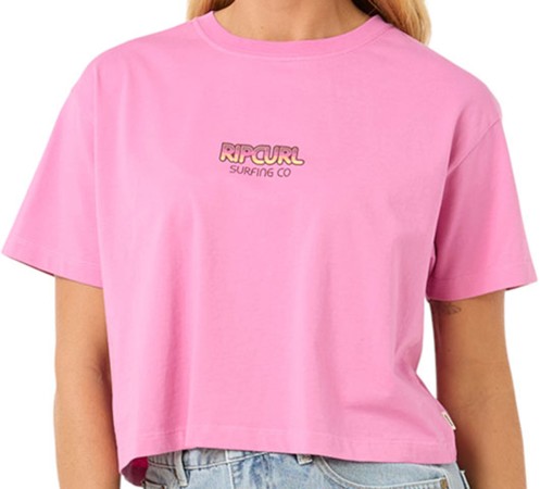SUN SEA CROP T-Shirt 2025 pink 