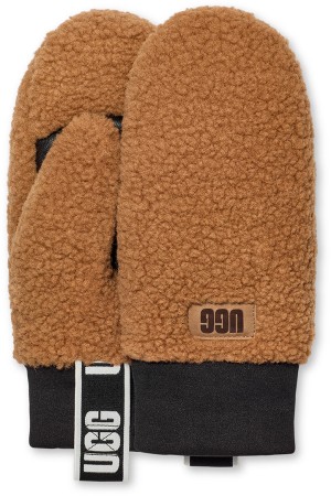 UGGFLUFF LOGO TAPE Mitt 2025 chestnut 