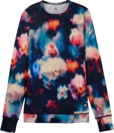 WOMEN MIDWEIGHT CREW Top 2026 floral blur 