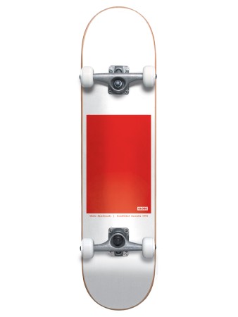 G0 BLOCK SERIF Skateboard 2022 white/red 