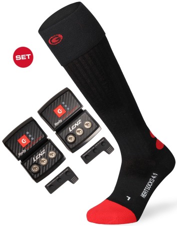 HEAT 4.1 Socks 2026 incl. LITHIUM RCB 1400 Pack USB-C 42-44