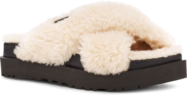 FUZZ SUGAR CROSS Slipper 2022 natural/black 