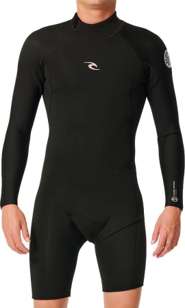 DAWN PATROL 2MM LS BACK ZIP Shorty 2024 black 