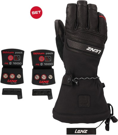 HEAT 9.0 FINGER CAP WOMEN Heizhandschuh 2026 black inkl. LITHIUM RCB 1800 Pack 