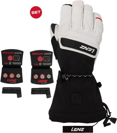 HEAT 9.0 FINGER CAP WOMEN Heating Glove 2026 white/black incl. LITHIUM RCB 1800 Pack 