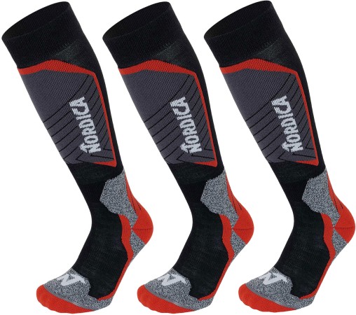TECH JUNIOR 3er Pack Socken black/anthracite/red 2 35-38