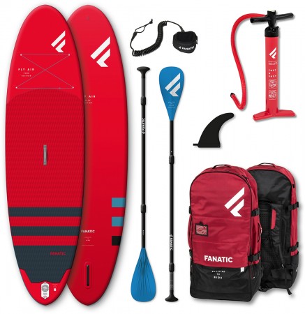 FLY AIR 10,8 SUP 2022 red inkl. PURE ADJUSTABLE 3-Piece Paddel 