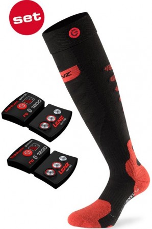 HEAT 5.0 TOE CAP Socken black/red 2022 inkl. Lithium rcB 1200 Pack 