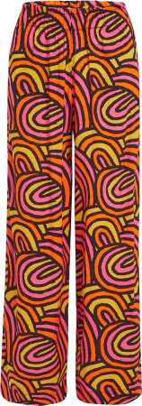 MALIA BEACH Hose 2024 orange rainbow stripe 