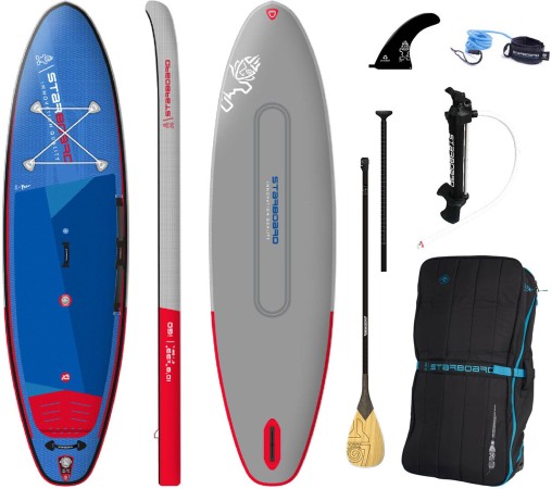 IGO DELUXE DC 10,8 SUP 2023 inkl. ENDURO BALSA ROUND LARGE 2-Piece Paddel 