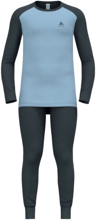 SET ACTIVE ECO WARM Longsleeve & Pants 2025 black/provincial blue 