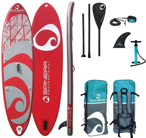 PROFESSIONAL 10,6 SUP 2024 red inkl. FIBERGLAS PERFORMANCE Paddel 
