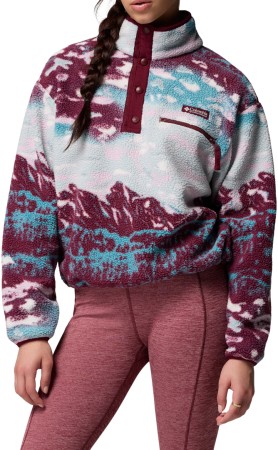 HELVETIA II PRINTED CROPPED WOMEN Fleece 2026 rich wine sistes/rich wine 