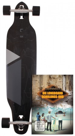 SOLITARY LTD Longboard black inkl. Longboard Schulungs-DVD - INAKTIV 
