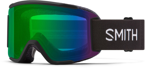 SQUAD S Schneebrille 2025 black/chromapop everyday green mirror 
