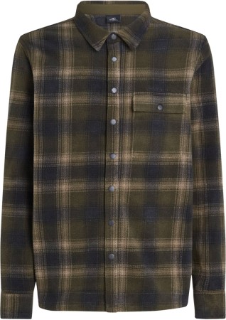 SUPERFLEECE Fleece Shirt 2025 green check small 