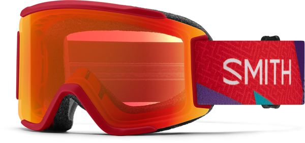 SQUAD S Schneebrille 2025 crimson a-maze-zing/chromapop everyday red mirror 