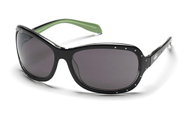 RAMSEY Sunglasses black green strass/grey 