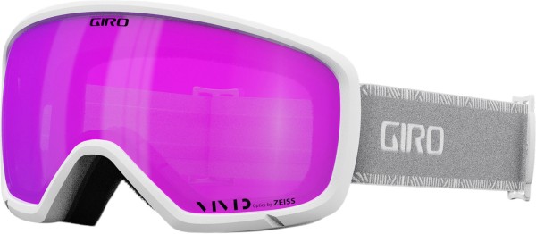 MILLIE Schneebrille 2025 white and grey chute/vivid  pink 