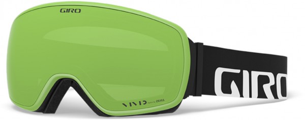 AGENT Schneebrille 2022 black wordmark/vivid emerald + vivid infrared 