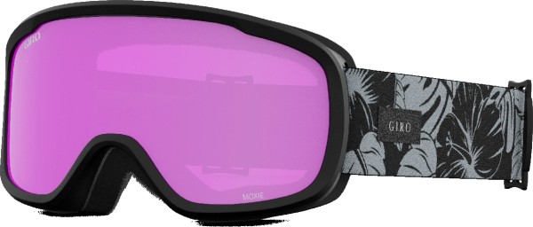 MOXIE Schneebrille 2025 black and grey botanical lx/amber pink/yellow 