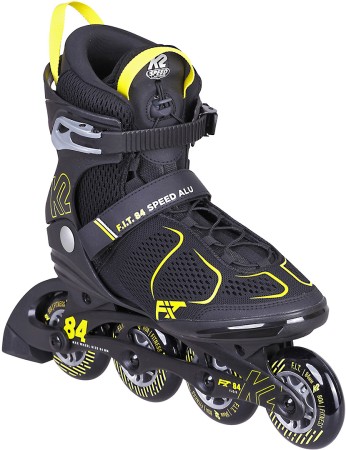 F.I.T. 84 SPEED ALU Inline Skate black/yellow 