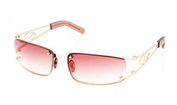 SAROS Sunglasses shiny gold/burgundy gradient 