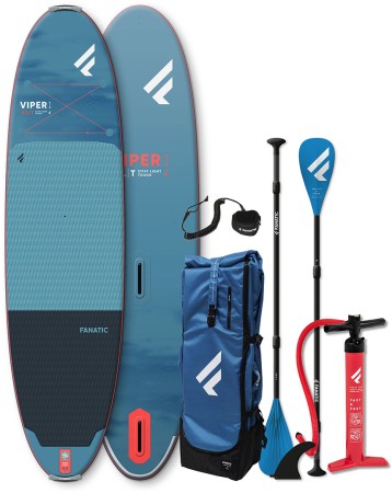 VIPER AIR SLT 11,0 SUP 2025 cyan/blue inkl. PURE ADJUSTABLE 3-Piece Paddel 