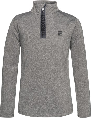 REWILLOWY JR 1/4 ZIP Fleece 2025 dark grey melee 