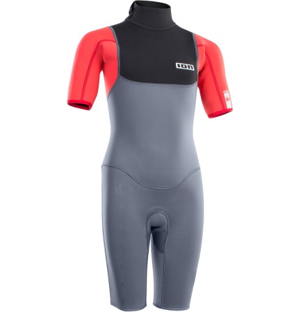 CAPTURE 2/2 BACK ZIP JUNIOR Shorty 2025 steel blue/red/black 