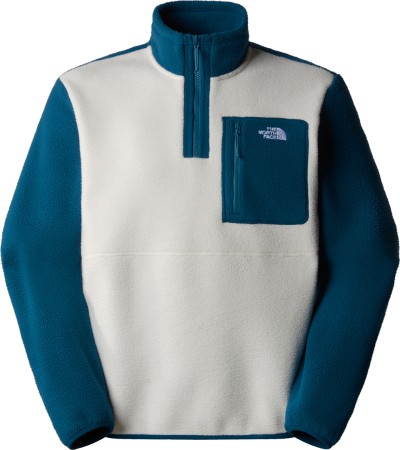 YUMIORI 1/4 ZIP Fleece 2025 white dune/midnight petrol/mallard blue 