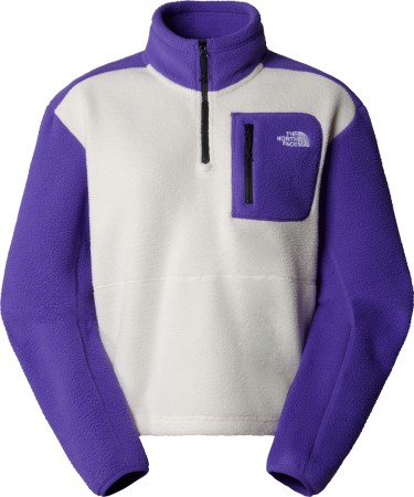 WOMEN YUMIORI 1/4 ZIP Fleece 2025 white dune/peak purple/tnf black 