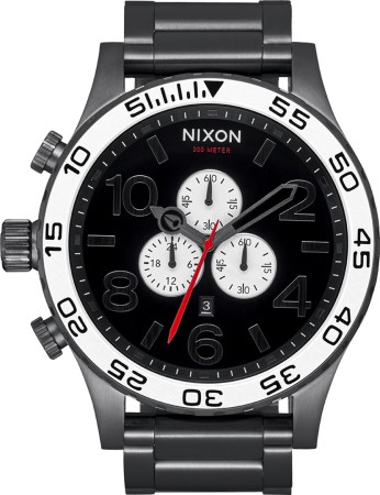 51-30 CHRONO Watch black/white/gunmetal 