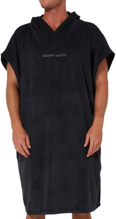 SURF ESSENTIAL HOODED Poncho 2025 dull black 