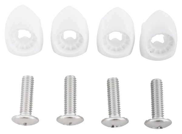 UNION PRO M6 20mm Binding Screws + Washer 4 Set white 