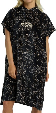 WOMENS HOODED TOWEL Poncho 2025 black pebble 