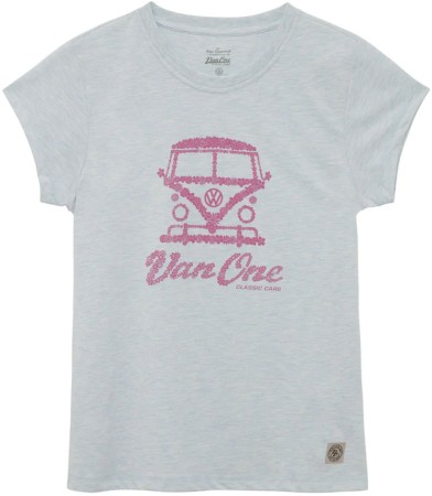 FLOWER BULLI WOMEN T-Shirt 2024 light blue/pink S