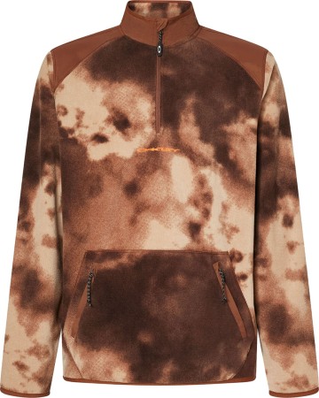 TC RYKKINN RC Zip Fleece 2024 brown clouds print 