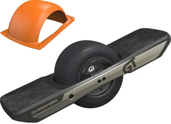 ONEWHEEL GT SLICK TIRE black incl. FENDER KIT fluorescent orange 