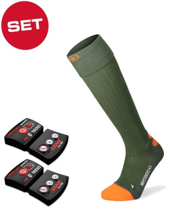 HEAT 4.1 Socken 2026 green/orange inkl. LITHIUM RCB 1800 Pack 