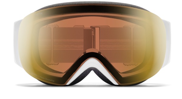 I/O MAG S Schneebrille 2026 white chunky knit/chromapop pro photochromic gold mirror 