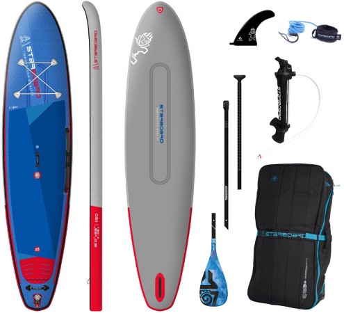 IGO DELUXE DC 12,0 SUP 2023 incl. ENDURO TIKI TECH ROUND BLUE MEDIUM 3-Piece Paddle 